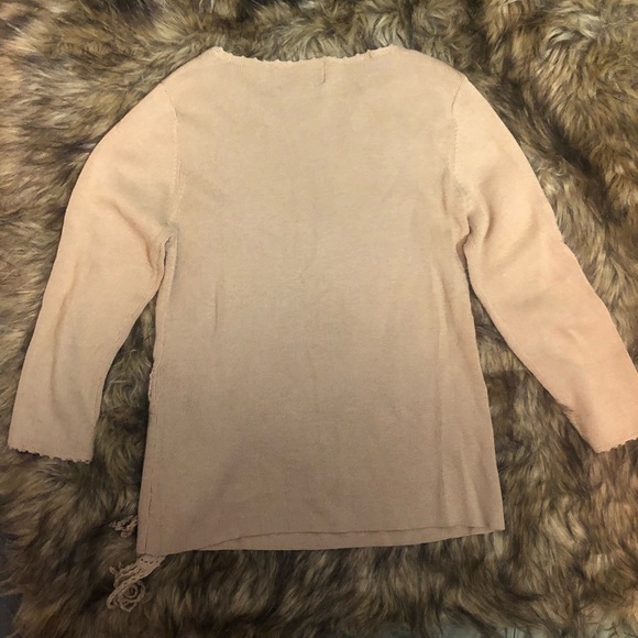 ❄️Sag Harbor petite sweater crocheted belt detail - Picture 5 of 5